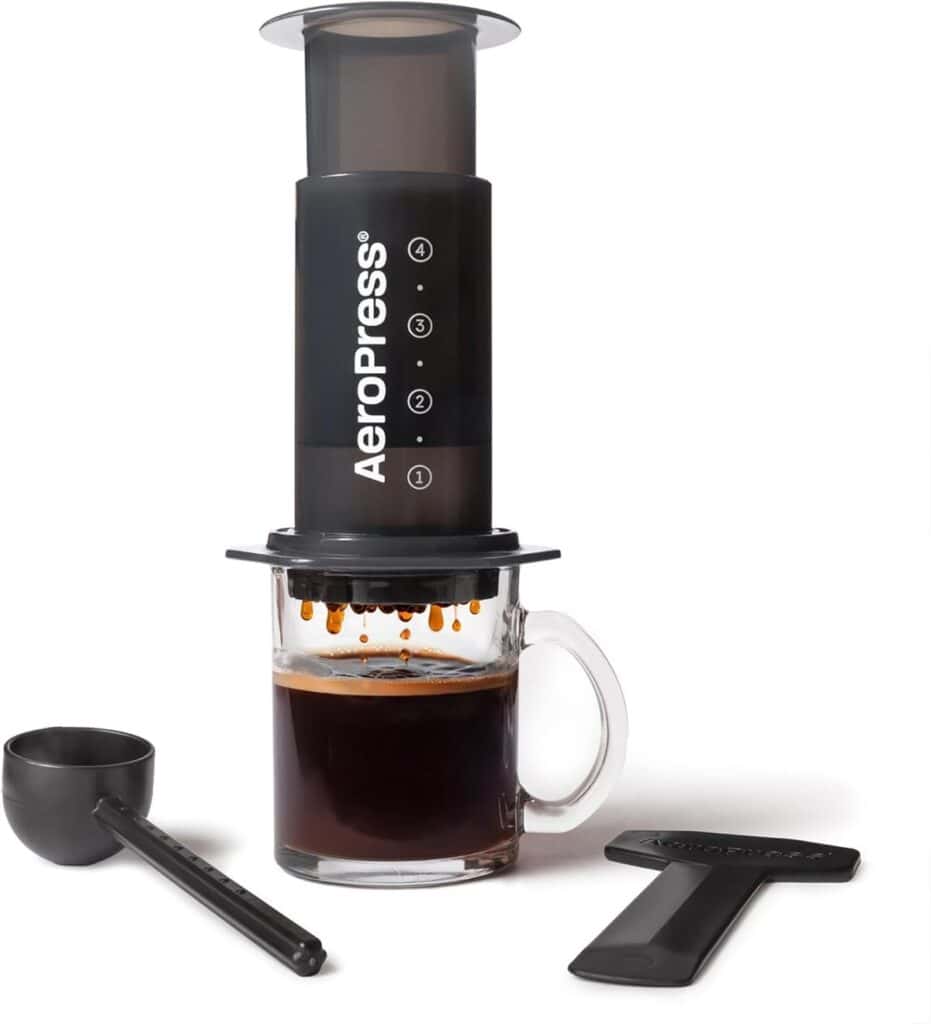 AeroPress original coffee maker with plunger and chamber