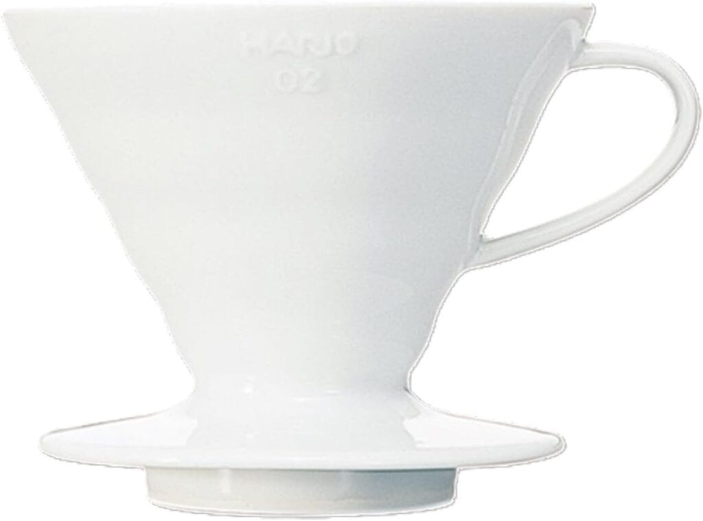 Hario V60 ceramic pour over coffee starter kit with dripper and carafe